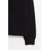 CASABLANCA BLACK RIB MERINO HOODIE